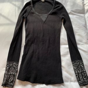 Free People black & white Thermal Aztec Small
